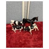 Assorted Cow Figures w 1 Horse