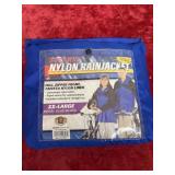 Blue Nylon Rain Jacket
