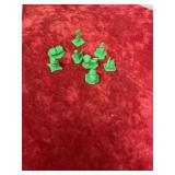 Vintage green Tupperware busy block zoo animals