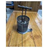 antique american primitive fruit and jelly press