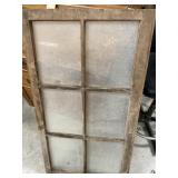 Antique wood panel window