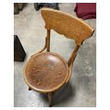 3 antique wooden chairs