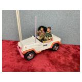 Vintage Wrangler Jeep Barbie with a G.I. Joe