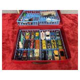 Vintage Match box cars with red case