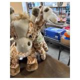 2 Stuffed Giraffe