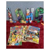 Wide range of comic books along with four l