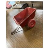 Vintage all-metal red farm wagon