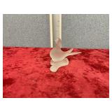 Frosted glass bird statue