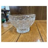 vintage crystal clear bowl