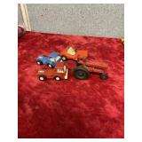 Vintage red toy tractor 20th century