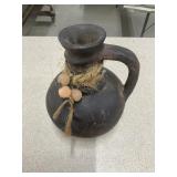 vintage handmade Mexican pottery pitcher