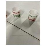 8 vintage Hazel Atlas eggnog mugs