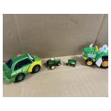 Assorted John deer tractor toys