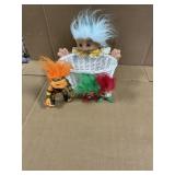 Vintage Troll toy with basket