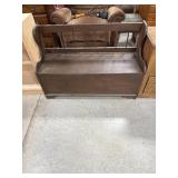 Wooden chest bench