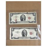 2 of $2.00 bills