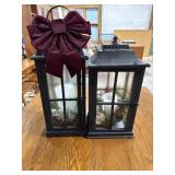 black decorative metal candle lanterns