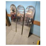 3 Arched floor mirrors