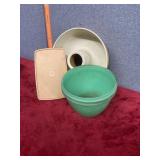 Vintage pan and Tupperware