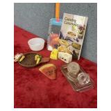 Kitchen, miscellaneous decor, and cookbooks