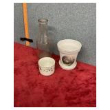 Milk bottle Glass and ceramic ware