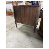 Mid-Century Modern walnut record cabinet