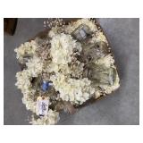 white hydrangea & baby's breath mason jar