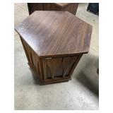 1960s Broyhill Brasilia hexagon drum table