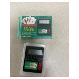 Playing cards, & LCD mini poker