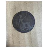 1909 one penny coin