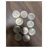 10 half dollar coins