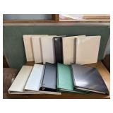 Assorted three ring binders