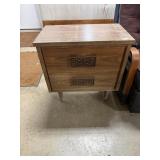 Mid-Century Modern 'Mayan' walnut end table