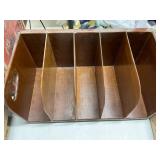 Wooden file divider/and two black stackable p