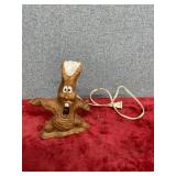 Vintage brown, ceramic light up tree retro ceramic