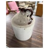 two-tone stoneware whiskey /moonshine jug