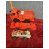 Lot of vintage fire trucks
