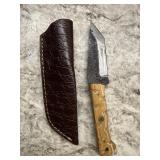 New Damascus Knife With Sheath