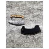 New Damascus Knife With Sheath