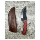 New Damascus Knife With Sheath