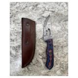 New Damascus Knife With Sheath