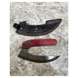 New Damascus Knife With Sheath