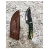 New Damascus Knife With Sheath