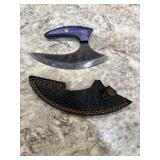 New Damascus Knife With Sheath