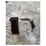 New Damascus Knife With Sheath