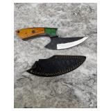 New Damascus Knife With Sheath