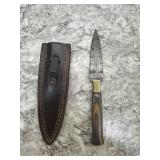 New Damascus Knife With Sheath
