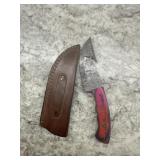 New Damascus Knife With Sheath
