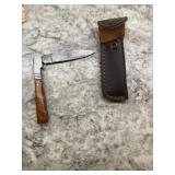 New Damascus Knife With Sheath