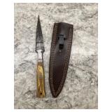 New Damascus Knife With Sheath